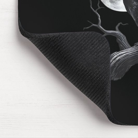 Crow F-Caw-F Funny Bird Moon Retro Classic Mousepad (Ecke)