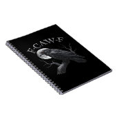 Crow F-Caw-F Funny Bird Moon Retro Classic Notizblock (Rechte Seite)