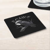 Crow F-Caw-F Funny Bird Moon Retro Classic Rechteckiger Pappuntersetzer (angewinkelt)