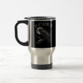 Crow F-Caw-F Funny Bird Moon Retro Classic Reisebecher (Links)
