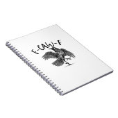 Crow, F-Caw-F Funny Bird Notizblock (Rechte Seite)