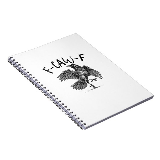 Crow, F-Caw-F Funny Bird Notizblock (Rechte Seite)