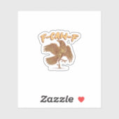 Crow F-Caw-F Funny Bird Raven Meme Aufkleber (Blatt)