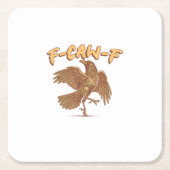 Crow F-Caw-F Funny Bird Raven Meme Rechteckiger Pappuntersetzer (Vorderseite)