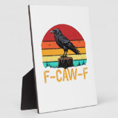 Crow, F-Caw-F Funny Bird Retro Classic Fotoplatte (Seite)