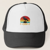 Crow, F-Caw-F Funny Bird Retro Classic Truckerkappe (Vorderseite)