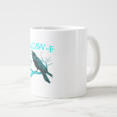 Crow F-Caw-F Funny Bird Retro Design Creative Styl Jumbo-Tasse (Vorderseite Rechts)