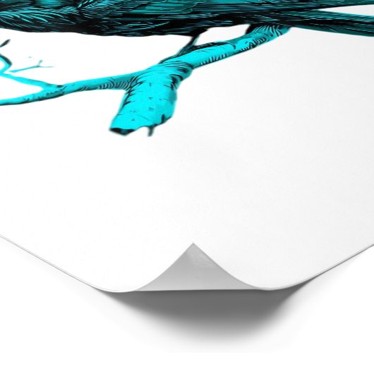 Crow F-Caw-F Funny Bird Retro Design Creative Styl Poster (Ecke)