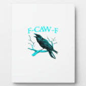 Crow F-Caw-F Funny Bird Retro Fotoplatte (Vorderseite)