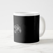 Crow, F-Caw-F Funny Bird Retro Graphic Jumbo-Tasse (Vorderseite Rechts)