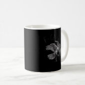 Crow, F-Caw-F Funny Bird Retro Graphic Kaffeetasse (VorderseiteRechts)