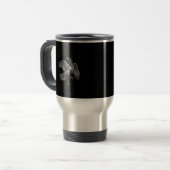 Crow, F-Caw-F Funny Bird Retro Graphic Reisebecher (Vorderseite Links)