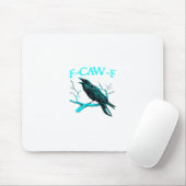 Crow F-Caw-F Funny Bird Retro Mousepad (Mit Mouse)