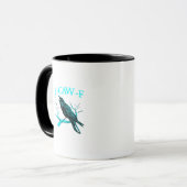 Crow F-Caw-F Funny Bird Retro Tasse (Vorderseite Links)