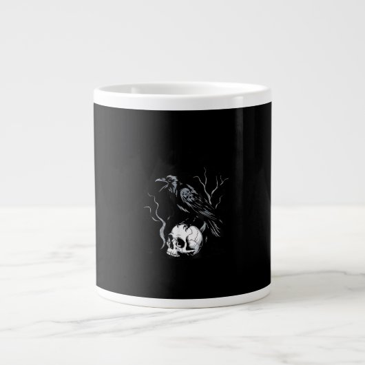 Crow F-Caw-F Funny Bird Saying Humor Meme Desin Jumbo-Tasse (Vorderseite)