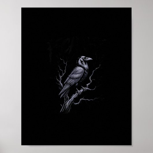 Crow F-Caw-F Funny Bird Saying Humor Meme Poster (Vorne)