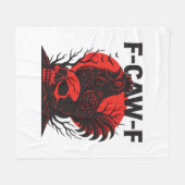 Crow F-Caw-F Funny Gothic Humor Fleecedecke (Vorderseite (Horizontal))