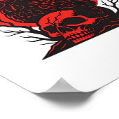 Crow F-Caw-F Funny Gothic Humor Poster (Ecke)