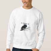 Crow F-Caw-F Funny Gothic Moon Bird Novelty Adult Sweatshirt (Vorderseite)