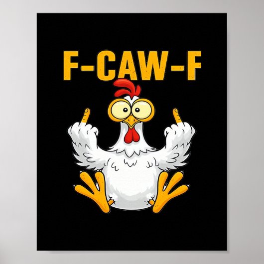 Crow F-Caw-F Funny Humor Gothic Poster (Vorne)