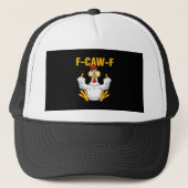 Crow F-Caw-F Funny Humor Gothic Truckerkappe (Vorderseite)