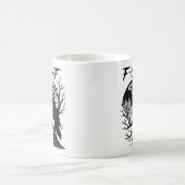 Crow F-Caw-F Gothic Humor Funny Kaffeetasse (Mittel)