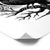 Crow F-Caw-F Gothic Humor Funny Poster (Ecke)