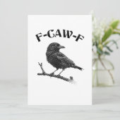 Crow F-CAW-F Halloween Einladung (Stehend Vorderseite)