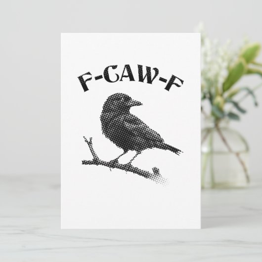 Crow F-CAW-F Halloween Einladung (Stehend Vorderseite)