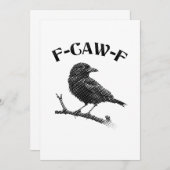 Crow F-CAW-F Halloween Einladung (Vorne/Hinten)