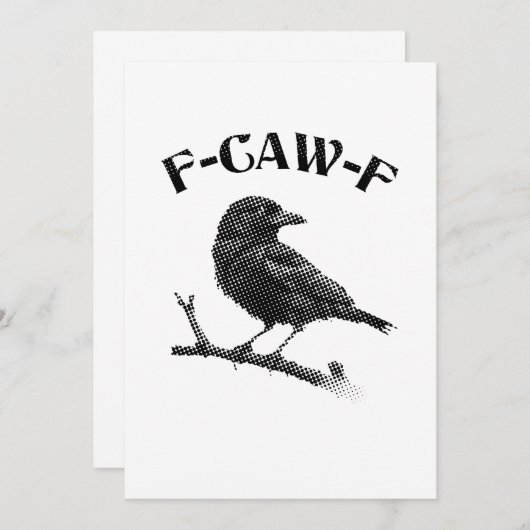 Crow F-CAW-F Halloween Einladung (Vorne/Hinten)