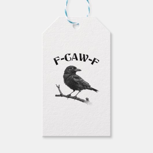 Crow F-CAW-F Halloween Geschenkanhänger (Vorderseite)