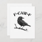 Crow F-CAW-F Halloween Mitteilungskarte (Vorne/Hinten)