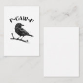 Crow F-CAW-F Halloween Mitteilungskarte (Vorne/Hinten)