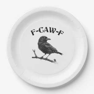 Crow F-CAW-F Halloween Pappteller