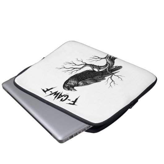 Crow - F-Caw-F Laptopschutzhülle (Vorne Knopf)