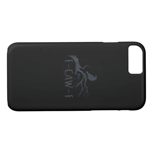 Crow F-Caw-F Retro Crow Case-Mate iPhone Hülle (Rückseite (Horizontal))