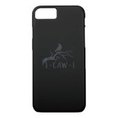 Crow F-Caw-F Retro Crow Case-Mate iPhone Hülle (Rückseite)