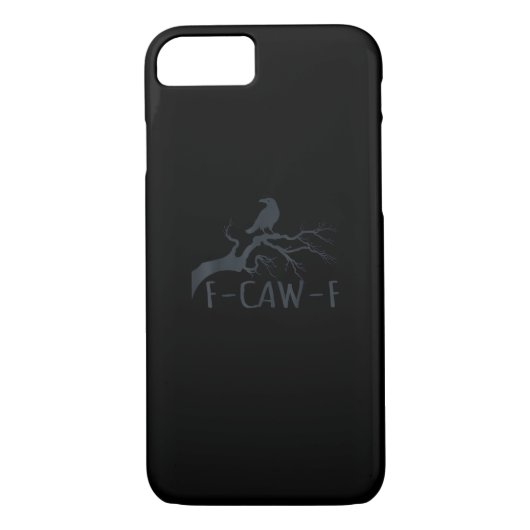 Crow F-Caw-F Retro Crow Case-Mate iPhone Hülle (Rückseite)