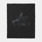 Crow F-Caw-F Retro Crow Fleecedecke (Vorderseite)