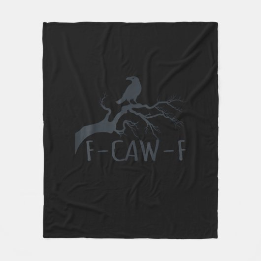 Crow F-Caw-F Retro Crow Fleecedecke (Vorderseite)