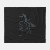 Crow F-Caw-F Retro Crow Fleecedecke (Vorderseite (Horizontal))