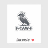Crow F-Caw-F Retro Crow Lover Aufkleber (Blatt)