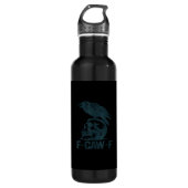 Crow F-Caw-F Retro Crow Lover Funny Edelstahlflasche (Vorderseite)