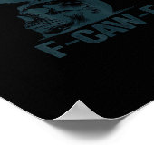 Crow F-Caw-F Retro Crow Lover Funny Poster (Ecke)