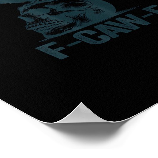 Crow F-Caw-F Retro Crow Lover Funny Poster (Ecke)