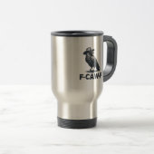 Crow F-Caw-F Retro Crow Lover Reisebecher (VorderseiteRechts)