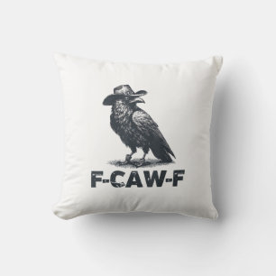 Crow F-Caw-F Retro Krähenliebhaber Kissen