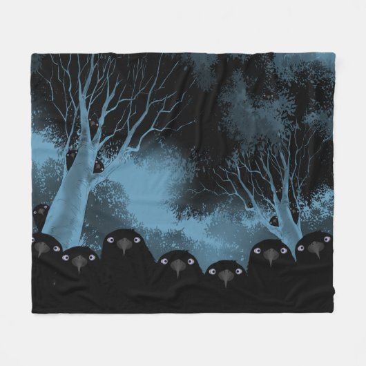 Crow Fleece Blanket essen (Vorderseite (Horizontal))