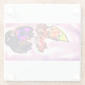 Crow fliegt Herbst Glasuntersetzer (Rückseite)